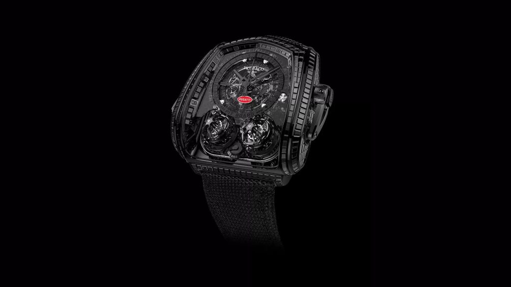  Jacob & Co. presents the one-off Twin Turbo Furious Bugatti La Montre Noire. 